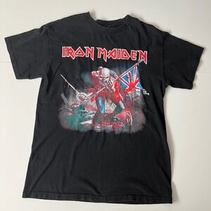 Iron Maiden T Shirt Alstyle Heavyweight Medium Eddie Union Jack Graphic Band Tee